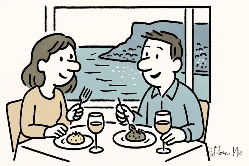 Abendessen über der Bucht: Es Fanals in Port de Sóller