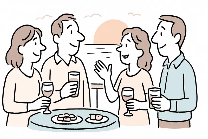 Abend am Meer: Sunset-Drinks und Eltern-Networking