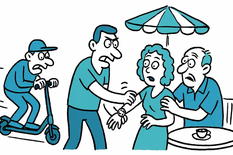 €6,000 watch robbed in Can Pastilla – tourist couple detains suspect, accomplice escapes on e-scooter