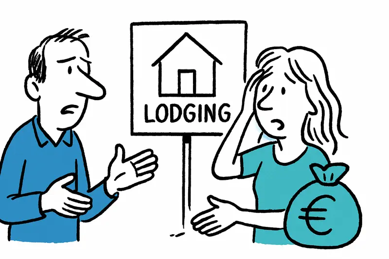 Airbnb-Logo neben Text '64 Mio. €' über stilisiertem Umriss der Insel Mallorca