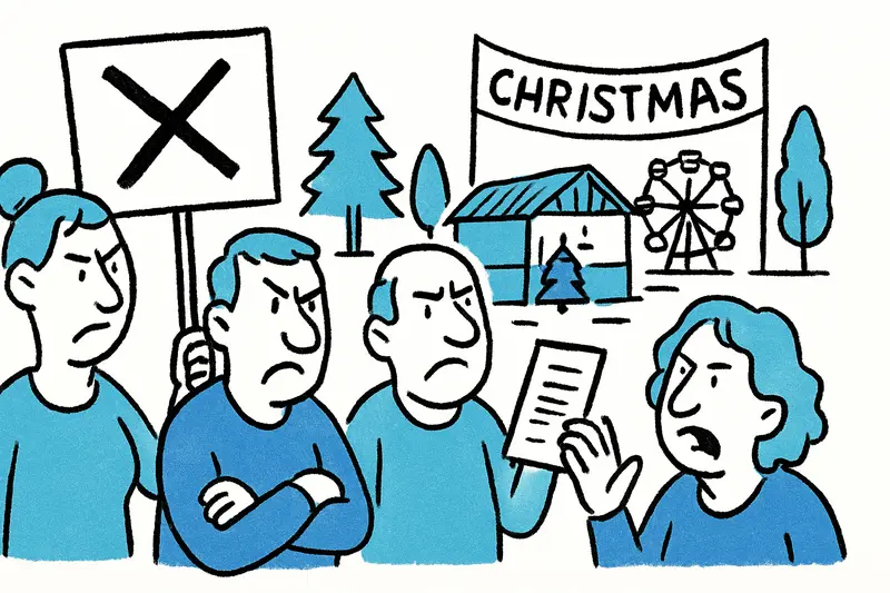 Residentes protestan contra el mercado de Navidad en el parque Sa Feixina