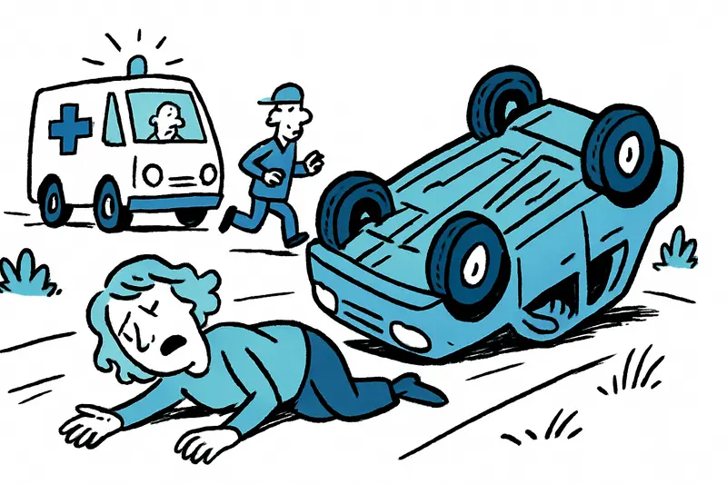 Car overturns on country road toward Valldemossa – female driver seriously injured