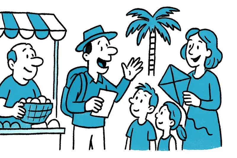 Visitors browsing food and craft stalls at the outdoor market near Parc Sa Feixina, Palma de Mallorca