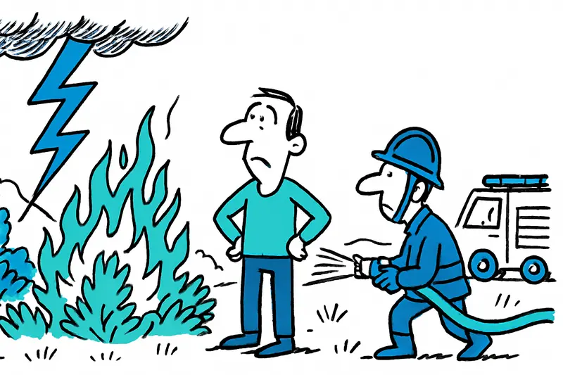 Blitzschlag löst Buschfeuer bei Alaró/Consell aus – Sind wir vorbereitet?