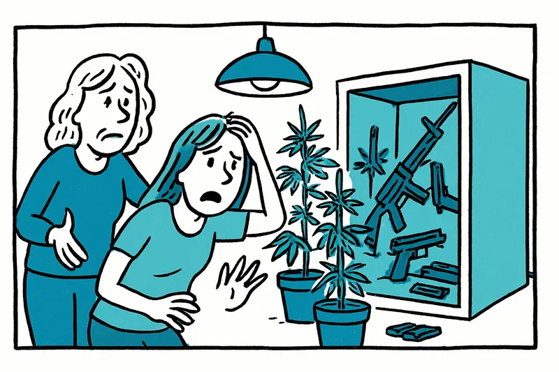 Brand in Moscari entdeckt Marihuana-Plantage und Waffen