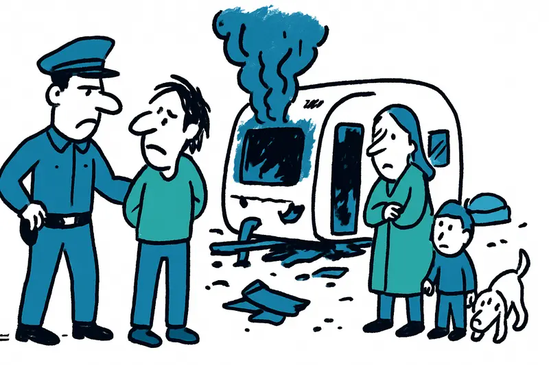 Brand in Son Hugo: Festnahme und die Frage nach Schutz für Wohnwagenbewohner