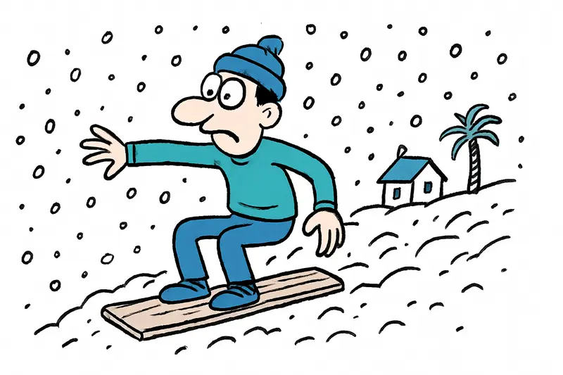 Cala Rajada: Holzlatte wird zum Snowboard – Hagel bringt Leben auf die Straße