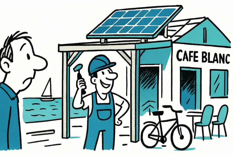 Can Blanc in Palma wird neu gebaut: Holzpergola, Solarmodule, große Terrasse