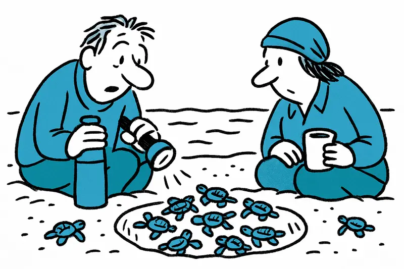 Erste Caretta-Babys schlüpfen am Stadtstrand von Palma