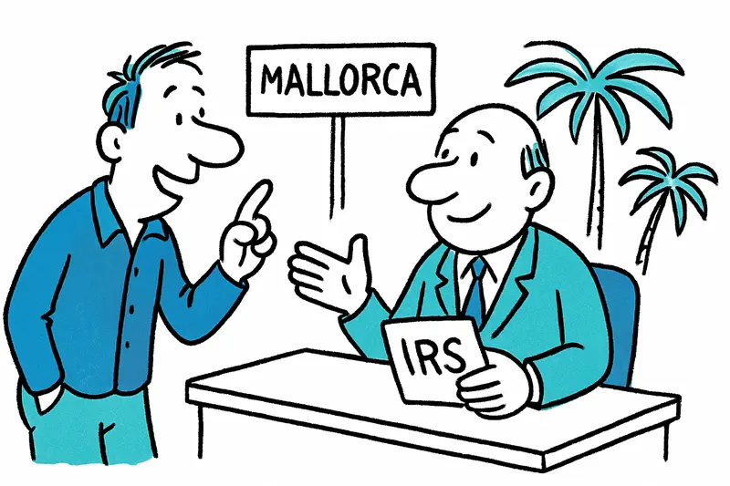 Person erhält persönliche Steuerberatung im Finanzamt auf Mallorca zur Einkommensteuer.