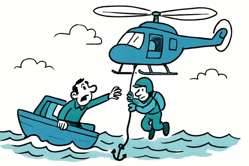 Es Molinar helicopter rescue after anchor failure