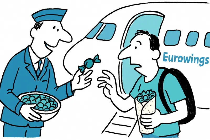 Eurowings gibt Hitschies beim Ausstieg – kleine Geste mit großer Wirkung