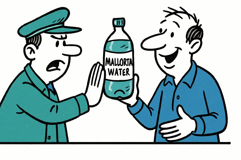 Beschlagnahmtes ‚Mallorca‘-Wasser am Flughafen: Warum Herkunftssiegel geschützt werden müssen