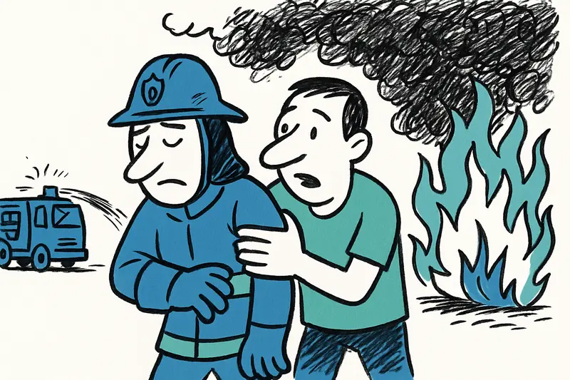 Feuerwehrmann bei Löscharbeiten nahe Inca schwer verletzt