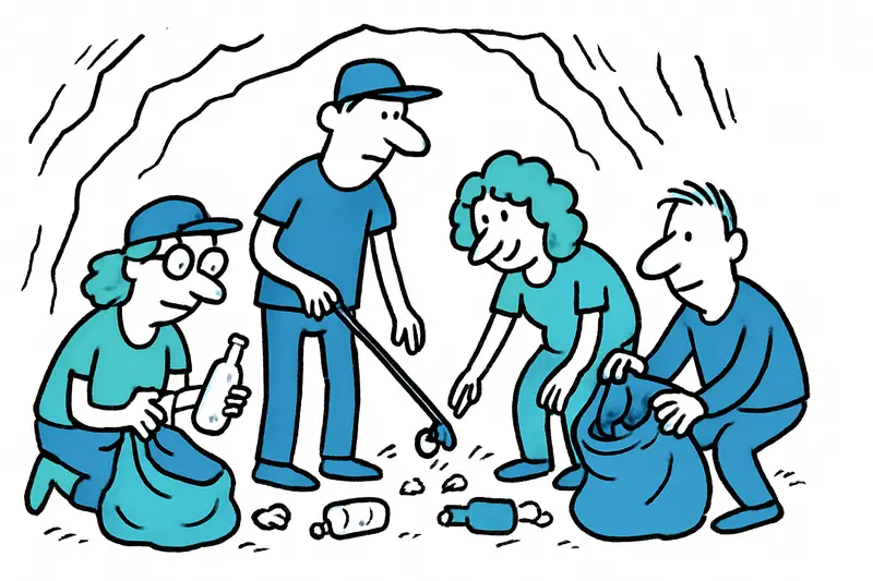 Volunteers Clean Cova de Cala Petita in Portocristo