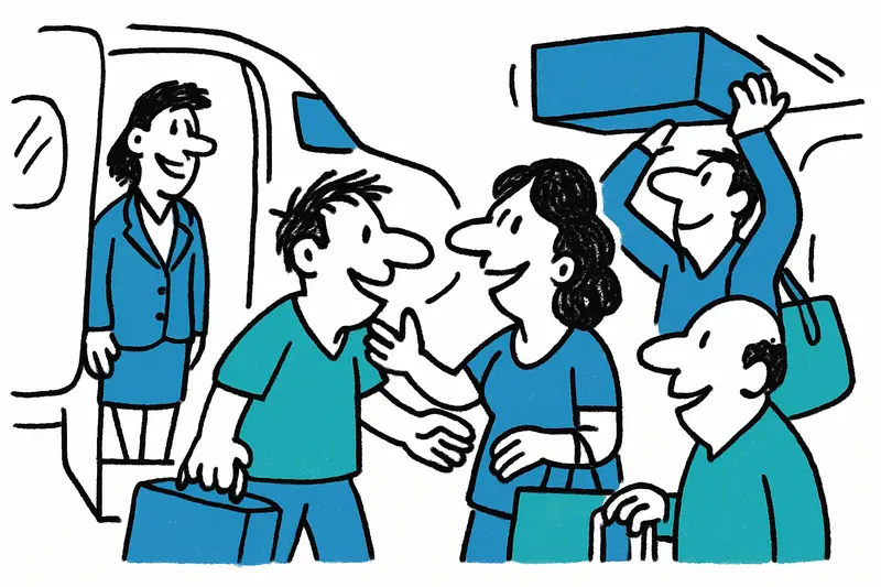 Pasajeros conversando y esperando junto a la puerta de embarque en el aeropuerto de Son Sant Joan