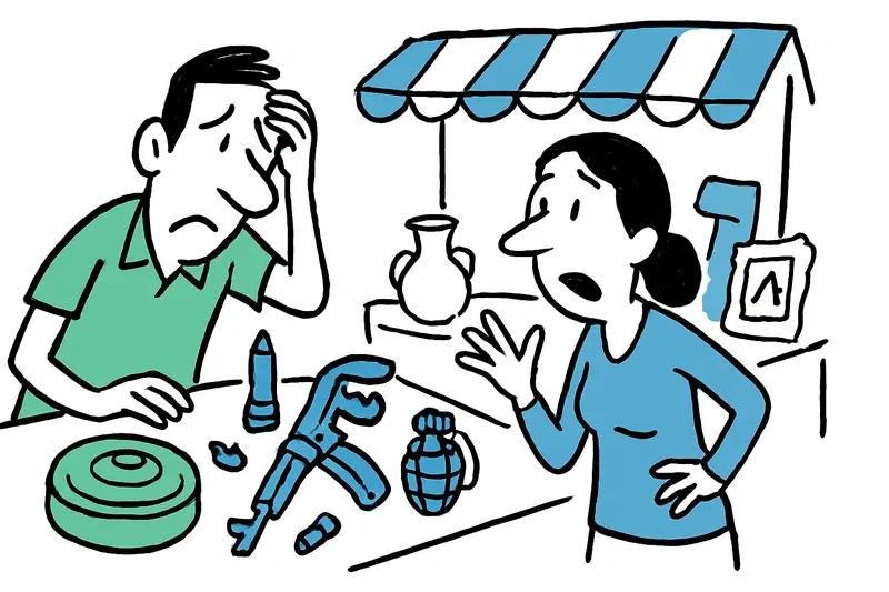 Waffenfund auf Campos‑Flohmarkt: Analyse und Forderungen