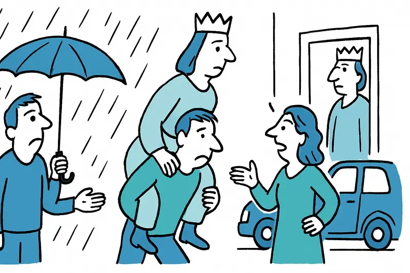 Gegants festival giant indoors at Palma town hall after parade canceled due to rain