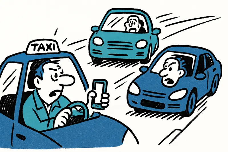 Geisterfahrt auf der Flughafen-Autobahn: Taxi filmt dramatischen Beinahe-Crash bei Coll d’en Rabassa