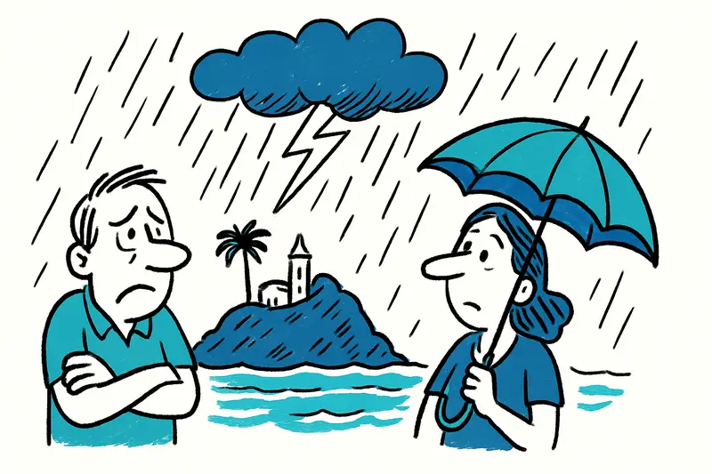 Storms cool the island — but this is only the beginning