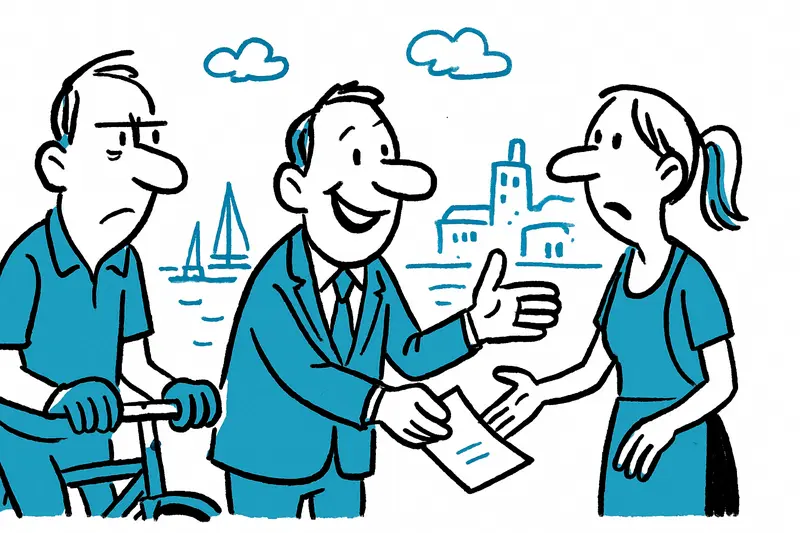 Palmas Hafenpromenade mit Cafés, Kais und Yachten entlang der Uferfront vor Stadtkulisse