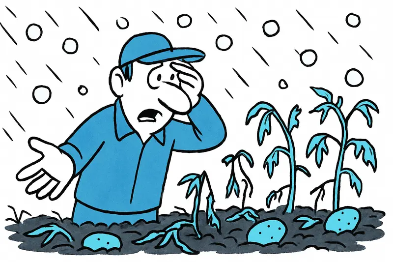 Hagel trifft Sa Pobla: Kartoffelkulturen schwer beschädigt