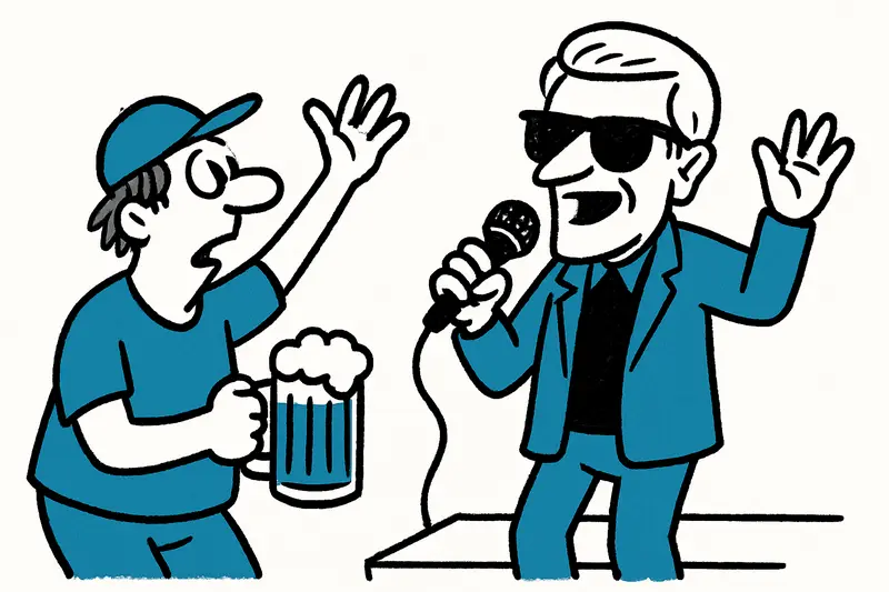 Heino llegando al aeropuerto de Son Sant Joan con gafas oscuras y maleta antes de su concierto en el Bierkönig