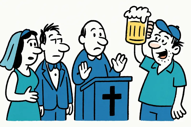 Boda improvisada en la Playa de Palma con pareja y asistentes en ambiente festivo