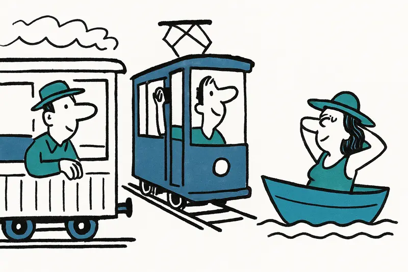 Mit Holzeisenbahn, Tram und Boot: Ein entspannter Tag nach Sa Calobra