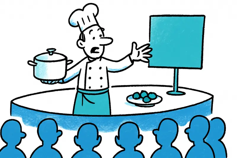 Velodrom Palma mit Ständen, Showcooking und Besuchern der Horeca Baleares Fachmesse für mallorquinische Küche