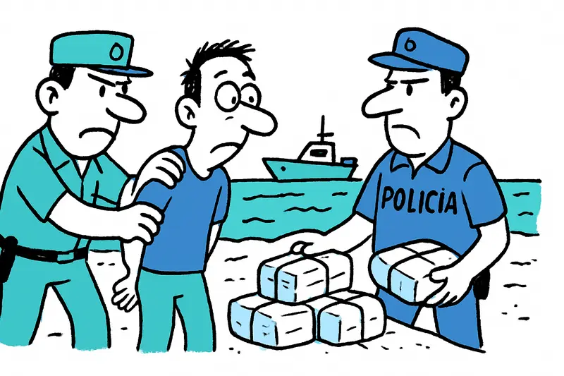 Más de media tonelada de cocaína varada en Playa d'en Bossa – Dos hombres detenidos