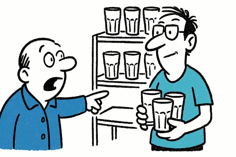 Ikea Ivrig clear ribbed drinking glass priced at €0.99