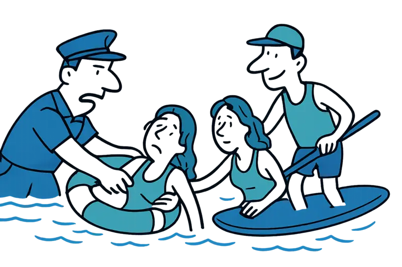 Illetas: Police Officer and Two Lifeguards Rescue Two Female Tourists from the Sea