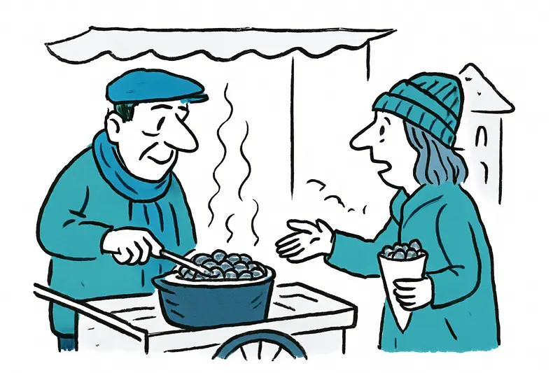 Kastanien in Palma: Emilio Macanás auf der Plaça del Mercat