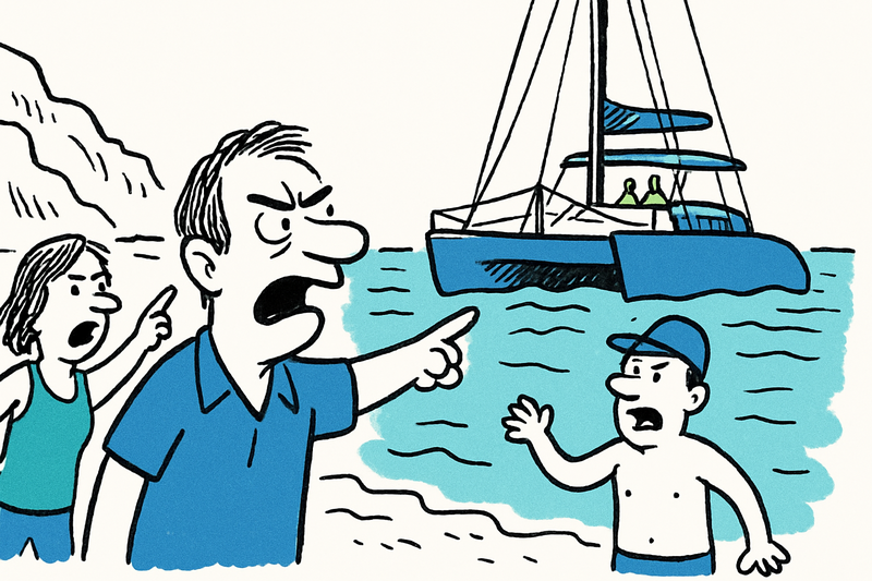 Als der Katamaran zu weit reinfuhr: Ärger in der Cala Banyalbufar