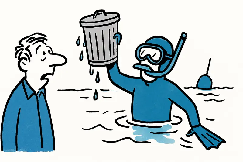 Allein im Blau: Ein Koch taucht Müll aus Mallorcas Wasser und findet Kurioses