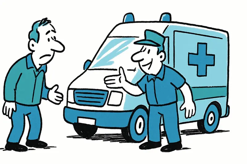 New patient transport vehicles parked outside a hospital in Mallorca, some components removed as temporary measures to meet weight limits