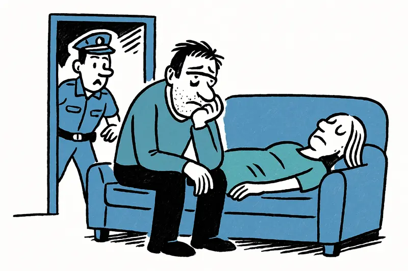 A quiet side street in Santa Catalina with market stalls and café chairs, illustrating the neighborhood where the incident occurred