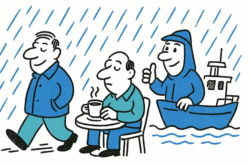 Leichter Regen kühlt Port d'Andratx spürbar ab