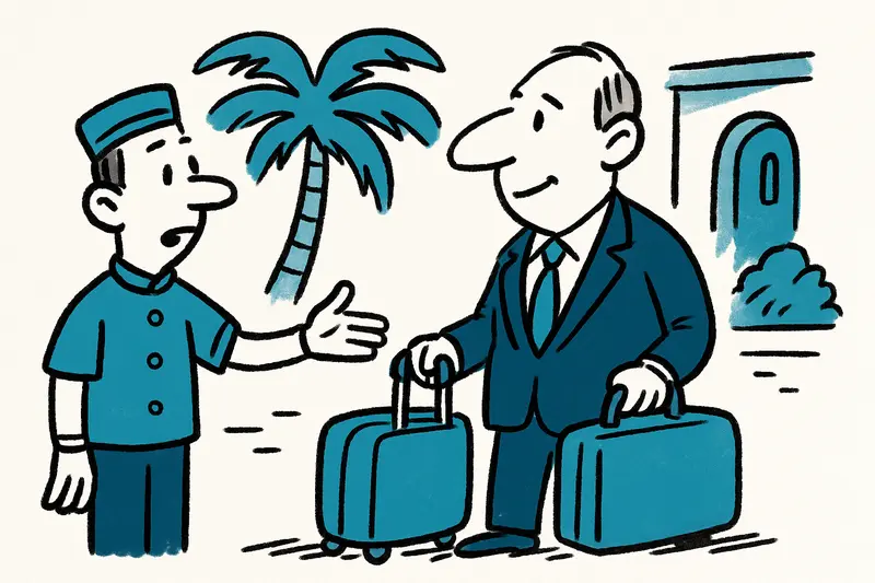 Aerial view of Mallorca coastline showing luxury villas, pools and yachts symbolizing affluent arrivals.