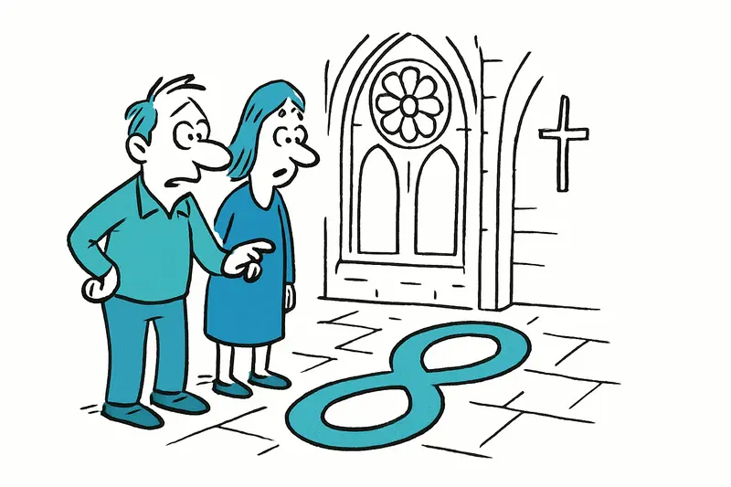 Sonnenlicht formt in der Kathedrale La Seu unter dem Rosettenfenster eine sichtbare 'Acht' auf dem Boden.