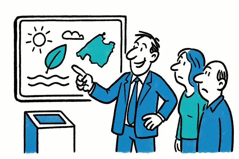 Mallorca promotional stand showcasing an AI-powered travel tool at the World Travel Market in London