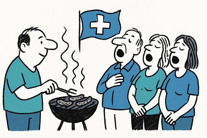 Schweizer Feiertag auf Mallorca: Grillen, Hymne und viel Gemeinschaft