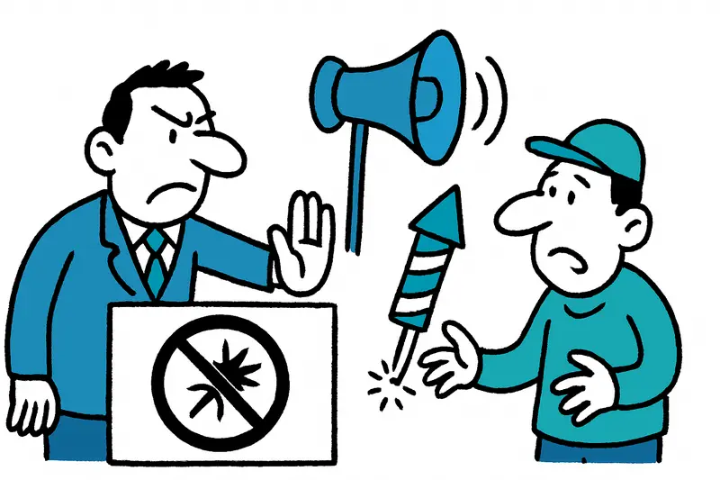 Cartel municipal de Manacor anunciando prohibición de pirotecnia y música en la calle para Sant Antoni 2026.