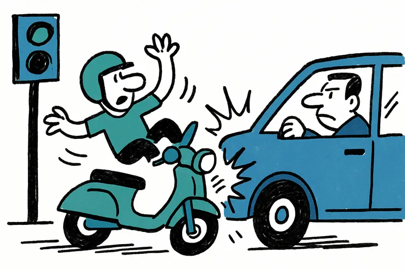 Choque nocturno de motocicleta en Palma: ¿Por qué ocurren accidentes graves en cruces semaforizados?