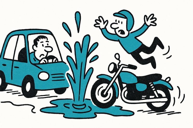 Motorradfahrer in Palma schwer verletzt – Ursache Wasserrohrbruch