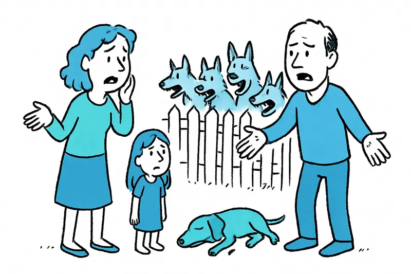 Perros vecinos matan al perro de la familia Binta – ¿De quién es la responsabilidad?