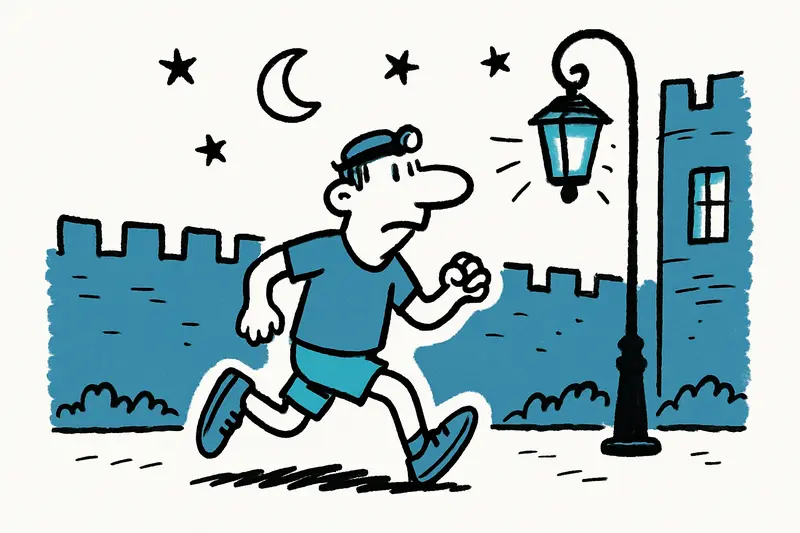Nachtlauf durch Palma: Lichter, Mauer und jede Menge Laufstimmung