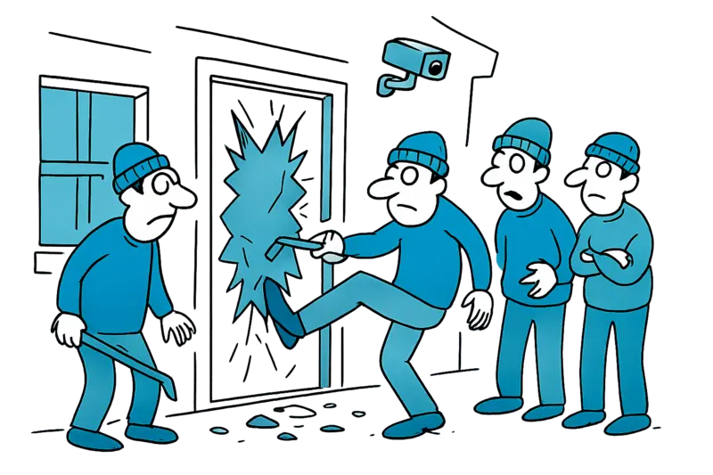 Nighttime Break-in in Marratxí: Four Perpetrators, Smashed Door and Many Questions