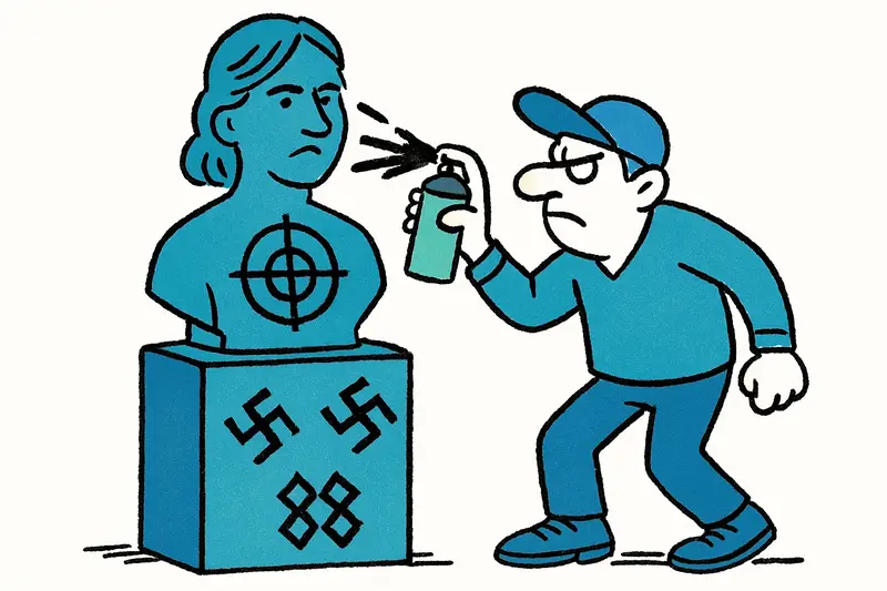 Nazi-Schmierereien an Picornell-Büste in Palma: Erinnerung entweiht